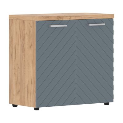 Torr Lux TLLC 85.1 (Дуб бофорд/Серо-голубой) Шкаф с глухими малыми дверьми и топом