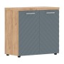 Torr Lux TLLC 85.1 (Дуб бофорд/Серо-голубой) Шкаф с глухими малыми дверьми и топом