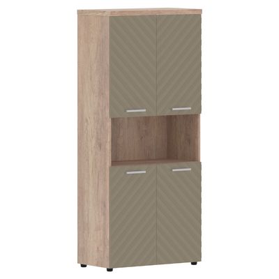 Torr Lux TLHC 85.4 (Дуб каньон/Капучино) Шкаф с 2-мя комплектами глухих малых дверей и топом