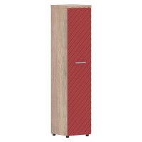 Torr Lux TLHC 42.1 L (Дуб каньон/Красный) Шкаф колонка, левый, с глухой дверью и топом