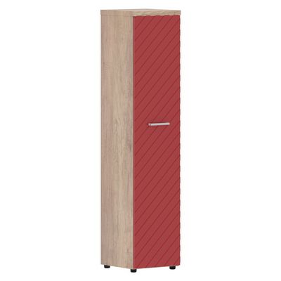 Torr Lux TLHC 42.1 L (Дуб каньон/Красный) Шкаф колонка, левый, с глухой дверью и топом