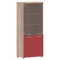 Torr Lux TLHC 85.2 (Дуб каньон/Красный) Шкаф комбинированный с топом