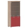 Torr Lux TLHC 85.2 (Дуб каньон/Красный) Шкаф комбинированный с топом
