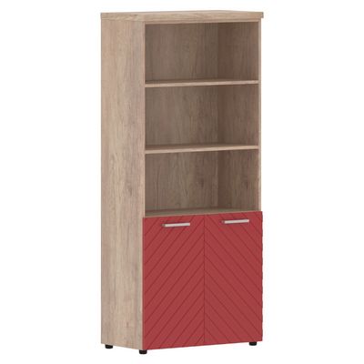 Torr Lux TLHC 85.5 (Дуб каньон/Красный) Шкаф с 1 комплектом глухих малых дверей и топом