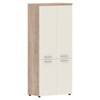 Torr Lux TLHC 85.3 (Дуб каньон/Латте) Шкаф с глухими средними и малыми дверьми