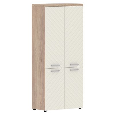 Torr Lux TLHC 85.3 (Дуб каньон/Латте) Шкаф с глухими средними и малыми дверьми