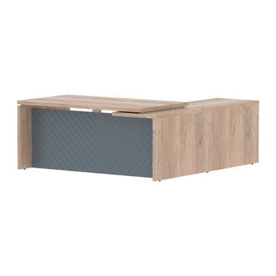 Torr Lux TLCT 1820 L (Дуб каньон/Серо-голубой) Стол руководителя, левый