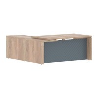 Torr Lux TLCT 1820 R (Дуб каньон/Серо-голубой) Стол руководителя, правый