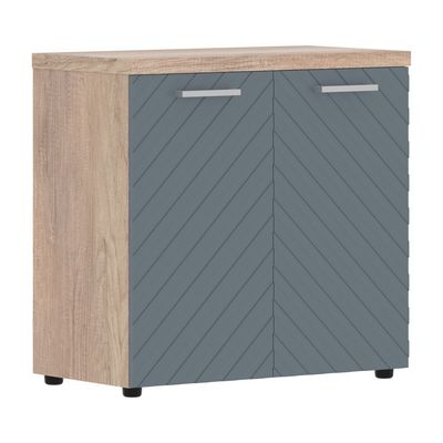 Torr Lux TLLC 85.1 (Дуб каньон/Серо-голубой) Шкаф с глухими малыми дверьми и топом