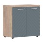 Torr Lux TLLC 85.1 (Дуб каньон/Серо-голубой) Шкаф с глухими малыми дверьми и топом