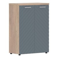 Torr Lux TLMC 85.1 (Дуб каньон/Серо-голубой) Шкаф с глухими средними дверьми и топом