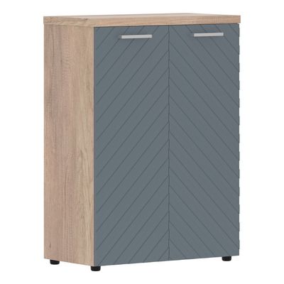 Torr Lux TLMC 85.1 (Дуб каньон/Серо-голубой) Шкаф с глухими средними дверьми и топом