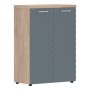 Torr Lux TLMC 85.1 (Дуб каньон/Серо-голубой) Шкаф с глухими средними дверьми и топом
