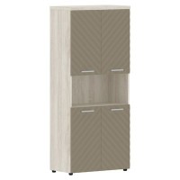 Torr Lux TLHC 85.4 (Сосна эдмонт/Капучино) Шкаф с 2-мя комплектами глухих малых дверей и топом