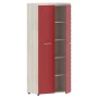 Шкаф TLHC 85.1 в отделке Сосна эдмонт, эмаль Красный, 854х452х1958 мм