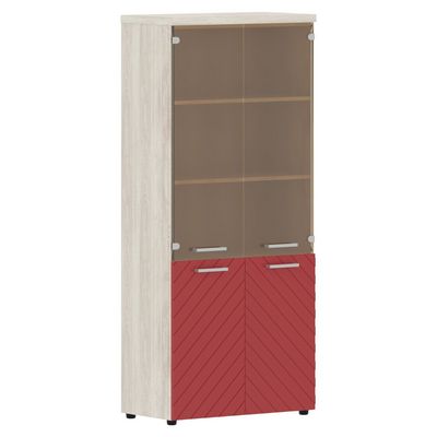 Torr Lux TLHC 85.2 (Сосна эдмонт/Красный) Шкаф комбинированный с топом