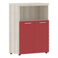 Torr Lux TLMC 85.3 (Сосна эдмонт/Красный) Шкаф с глухими малыми дверьми и топом