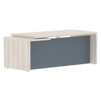Torr Lux TLCT 209 R (Сосна эдмонт/Серо-голубой) Стол руководителя, правый