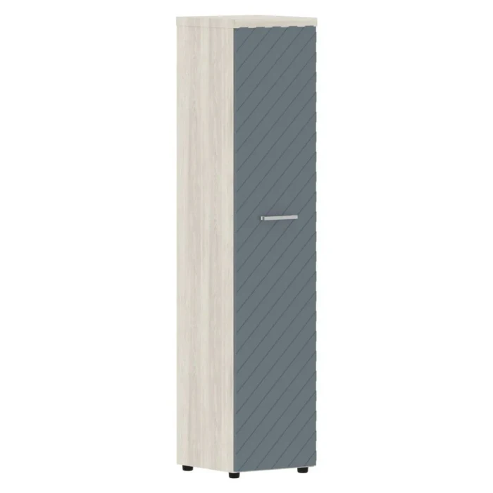 Шкаф TLHC 42.1 R в отделке Сосна эдмонт, эмаль Серо-голубой, 435х452х1958 мм