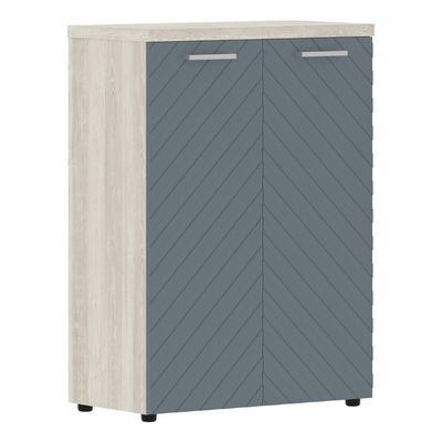 Torr Lux TLMC 85.1 (Сосна эдмонт/Серо-голубой) Шкаф с глухими средними дверьми и топом