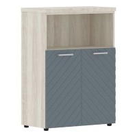 Torr Lux TLMC 85.3 (Сосна эдмонт/Серо-голубой) Шкаф с глухими малыми дверьми и топом