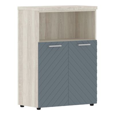 Torr Lux TLMC 85.3 (Сосна эдмонт/Серо-голубой) Шкаф с глухими малыми дверьми и топом