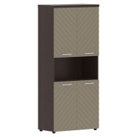 Torr Lux TLHC 85.4 (Венге магия/Капучино) Шкаф с 2-мя комплектами глухих малых дверей и топом