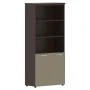 Шкаф TLHC 85.5 в отделке Венге магия, эмаль Капучино, 854х452х1958 мм