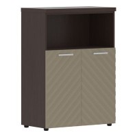 Torr Lux TLMC 85.3 (Венге магия/Капучино) Шкаф с глухими малыми дверьми и топом