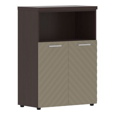 Torr Lux TLMC 85.3 (Венге магия/Капучино) Шкаф с глухими малыми дверьми и топом