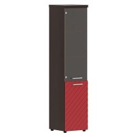 Torr Lux TLHC 42.2 L (Венге магия/Красный) Шкаф колонка, левый, комбинированая с топом