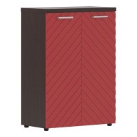 Torr Lux TLMC 85.1 (Венге магия/Красный) Шкаф с глухими средними дверьми и топом