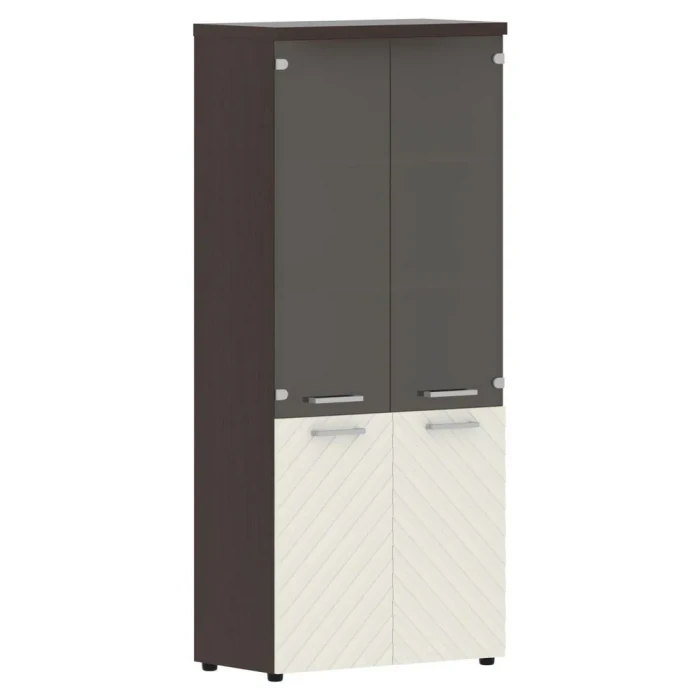 Шкаф TLHC 85.2 в отделке Венге магия, эмаль Латте, 854х452х1958 мм