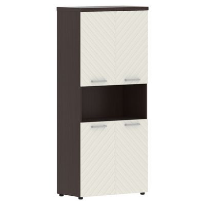 Torr Lux TLHC 85.4 (Венге магия/Латте) Шкаф с 2-мя комплектами глухих малых дверей и топом