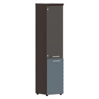 Torr Lux TLHC 42.2 L (Венге магия/Серо-голубой) Шкаф колонка, левый, комбинированая с топом