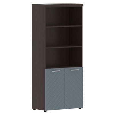 Torr Lux TLHC 85.5 (Венге магия/Серо-голубой) Шкаф с 1 комплектом глухих малых дверей и топом