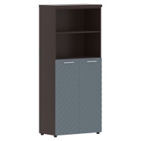 Torr Lux TLHC 85.6 (Венге магия/Серо-голубой) Шкаф с 1 комплектом глухих средних дверей и топом