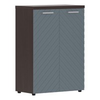 Torr Lux TLMC 85.1 (Венге магия/Серо-голубой) Шкаф с глухими средними дверьми и топом