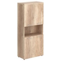 Torr Z THC 85.4 (Дуб каньон) Шкаф высокий с 2-мя комплектами глухих малых дверей и топом