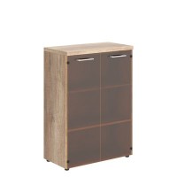 Torr Z TMC 85.2 (Дуб каньон) Шкаф средний со стеклянными дверьми и топом