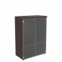 Torr Z TMC 85.2 (Венге магия) Шкаф средний со стеклянными дверьми и топом