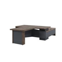 Торстон T-820л.1000 (Дуб бунратти) Стол руководителя с опорной тумбой