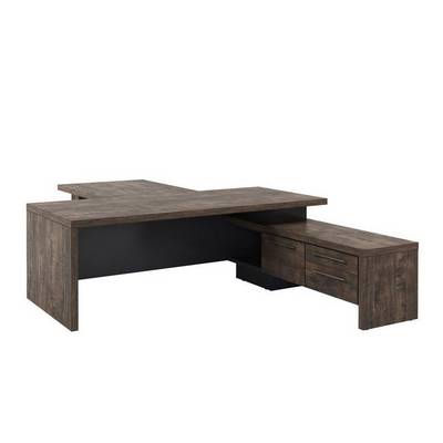 Торстон T-822пр.0000 (Дуб бунратти) Стол руководителя с опорной тумбой