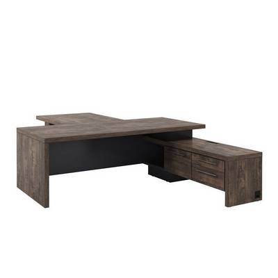 Торстон T-822пр.1000 (Дуб бунратти) Стол руководителя с опорной тумбой