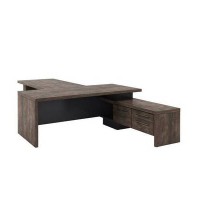 Торстон T-920пр.0000 (Дуб бунратти) Стол руководителя с опорной тумбой