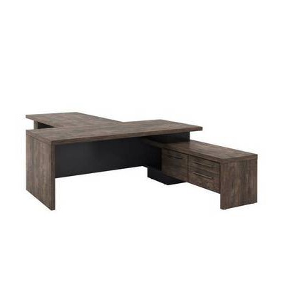 Торстон T-920пр.0000 (Дуб бунратти) Стол руководителя с опорной тумбой