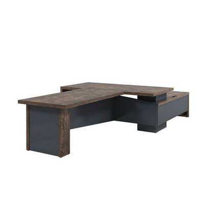 Торстон T-920л.1000 (Дуб бунратти) Стол руководителя с опорной тумбой