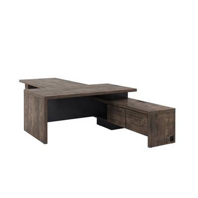 Торстон T-920пр.1000 (Дуб бунратти) Стол руководителя с опорной тумбой