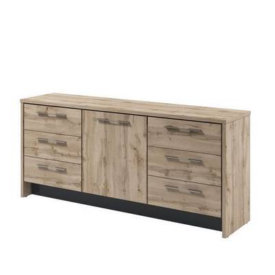 Торстон T-13-02 (Дуб вотан) Тумба с 1 дверью и 6 ящиками