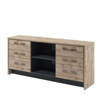 Торстон T-13-03 (Дуб вотан) Тумба с нишей и 6 ящиками